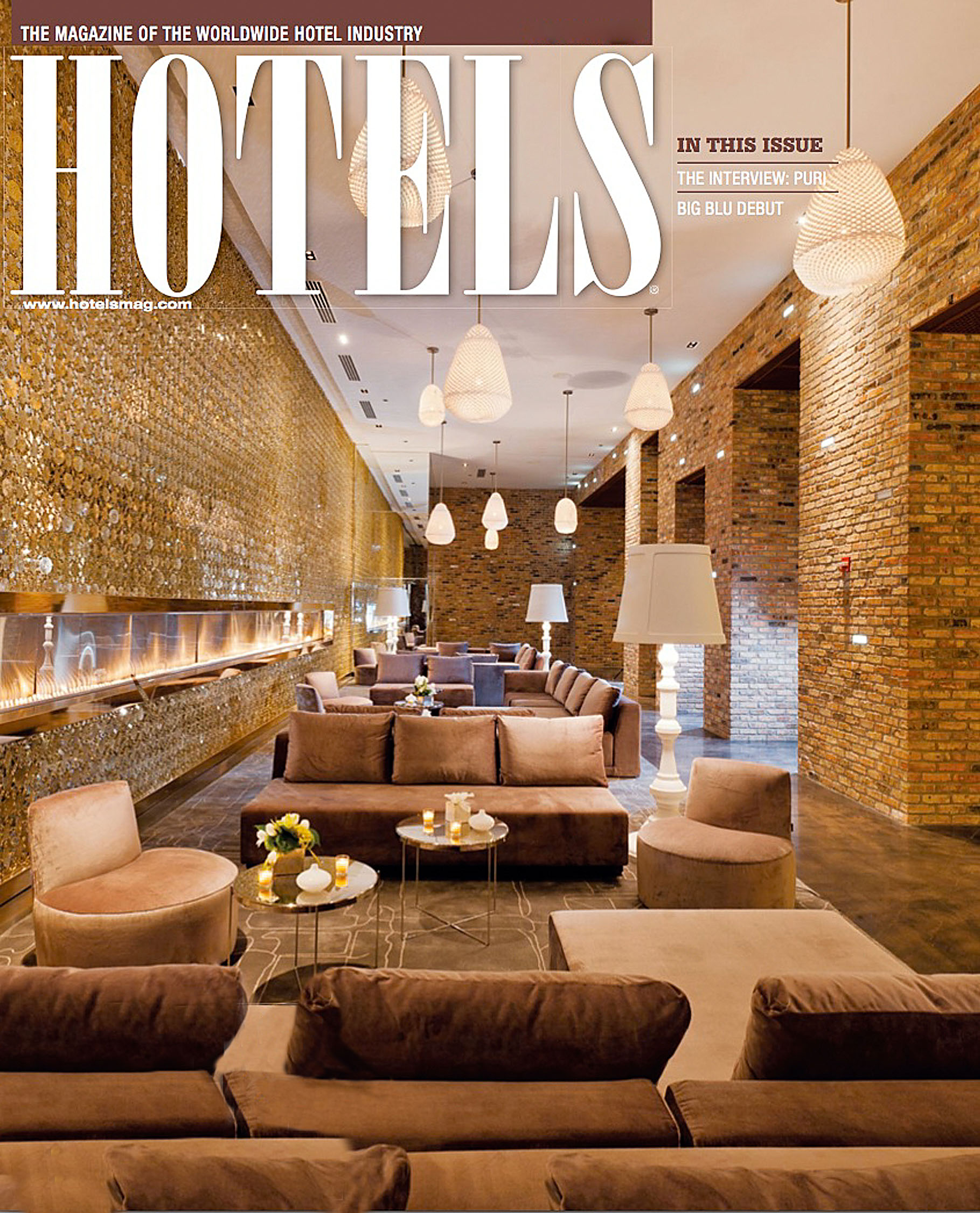 Radisson Blue hotel chicago interior magazine cover