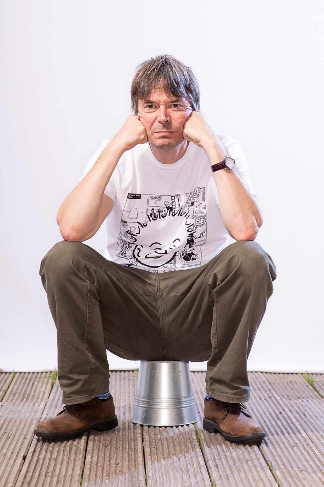 Portrait of Crime writer Ian Rankin at Edinburgh International Book Festival 